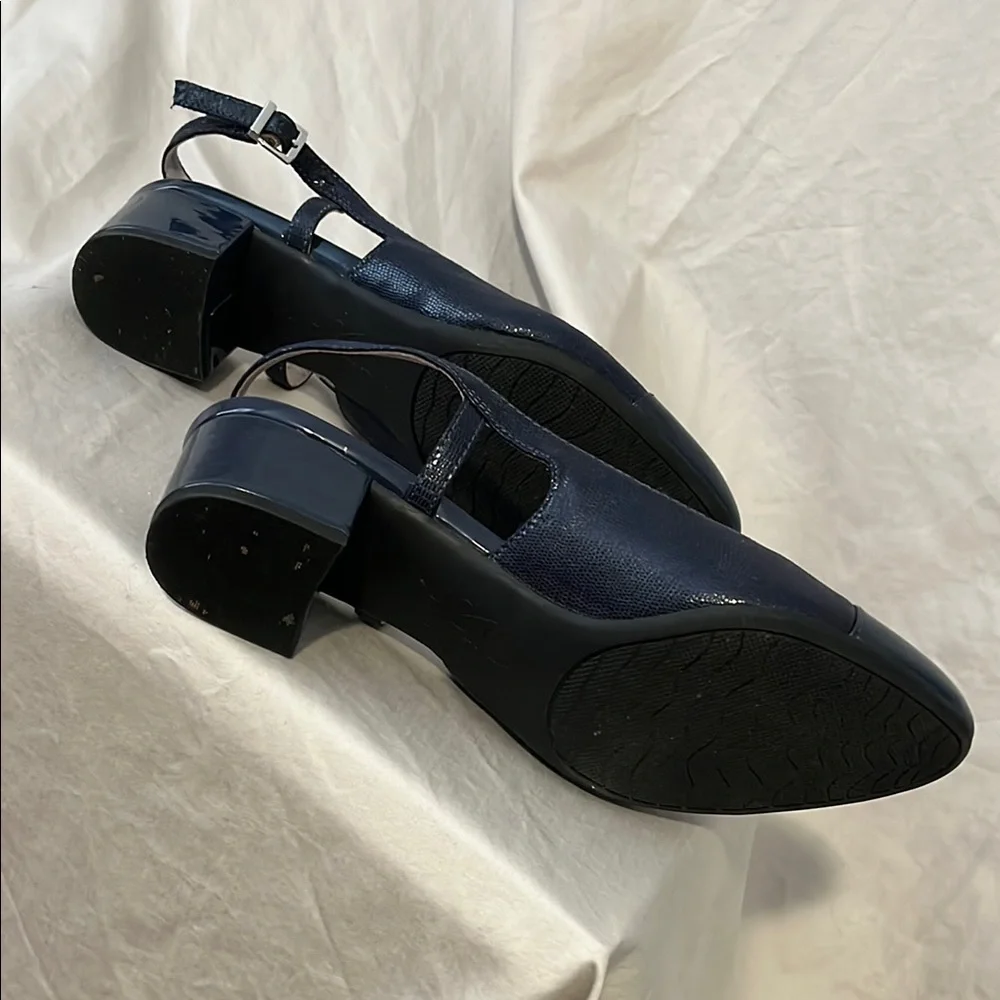 Elegant Navy Slingback Women's Shoes - Picture 4 of 5